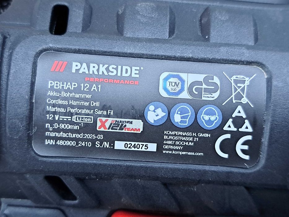 PARKSIDE PERFORMANCE Перфоратор дрель акб 12 в.