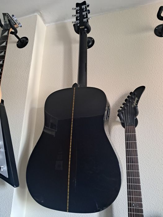Guitarra eletro acústica washburn D-10 E/BK 1990