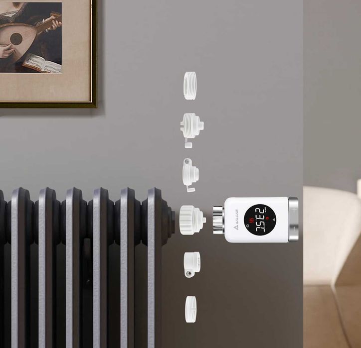SALCAR Termostat grzejnikowy TRV801W Termostat LCD WiFi -3 szt NOWE