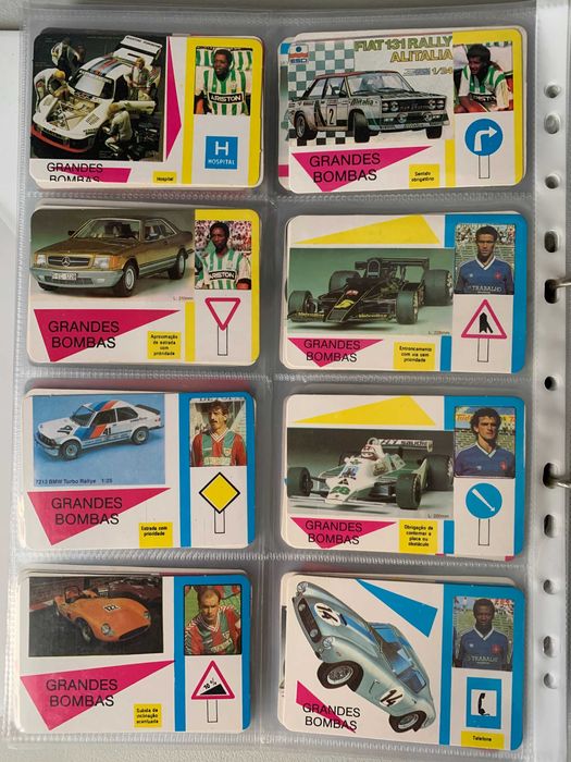 Calendários Antigos de Futebol / Carros - Coleção Grandes Bombas