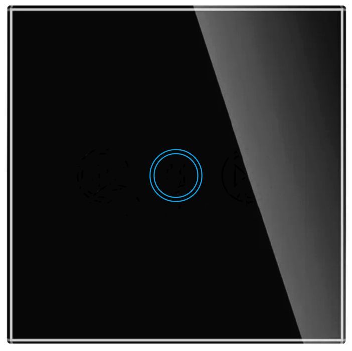 Włącznik Światła Pojedynczy Czarny