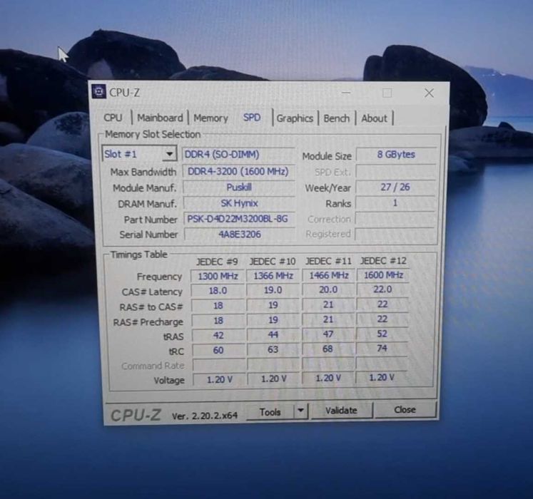 DDR4 8GB 3200MHz SODIMM Puskill Нова протестована оперативна пам'ять для ноутбуків