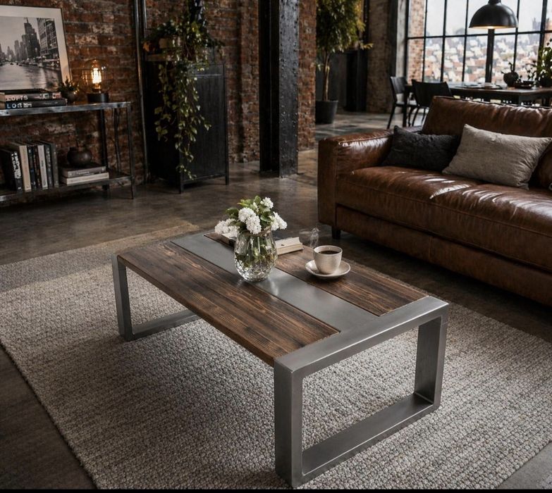 Półki i stoliki loftowe drewno + metal , Handmade | Dostawa 100 zł