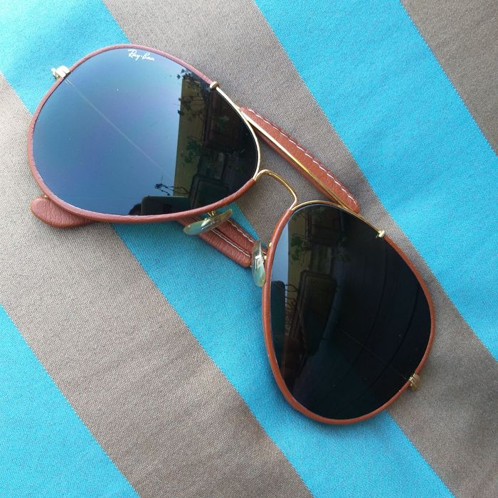 Oculos Ray Ban em pele
