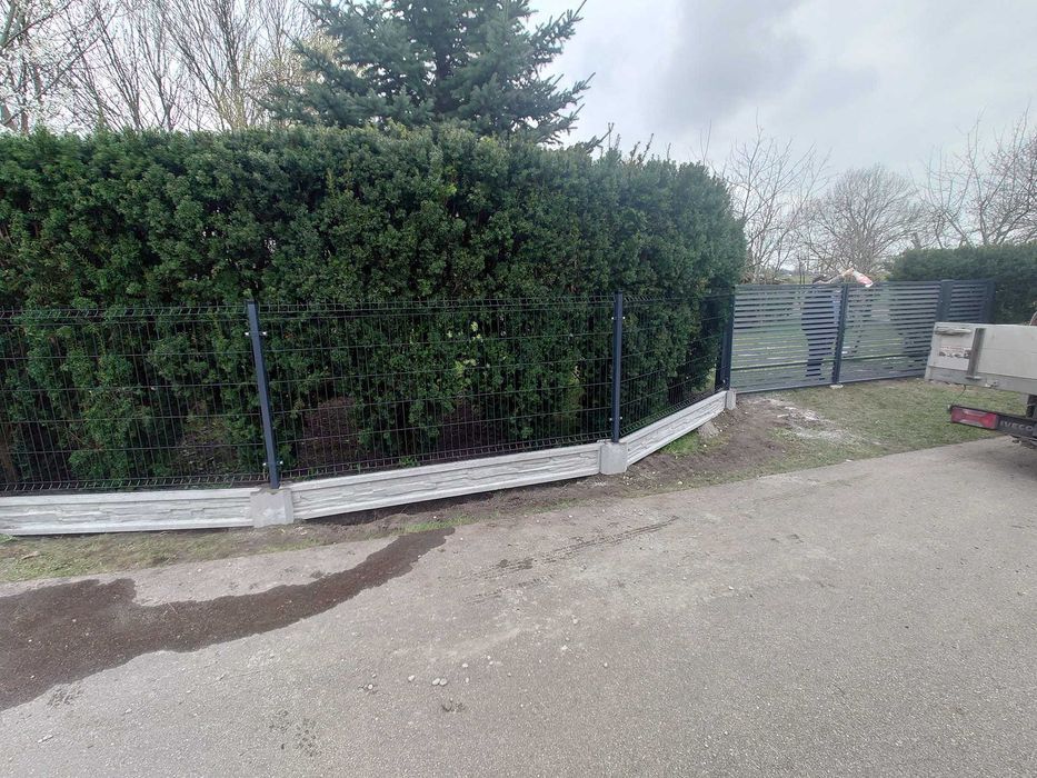 Ogrodzenia panelowe panele słupki brama furtka płot palety