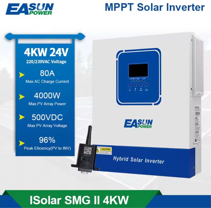 Гибридный инвертор Easun 4kw 24V только в Днепре