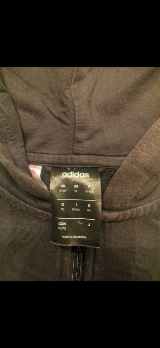 Casaco Adidas preto e branco