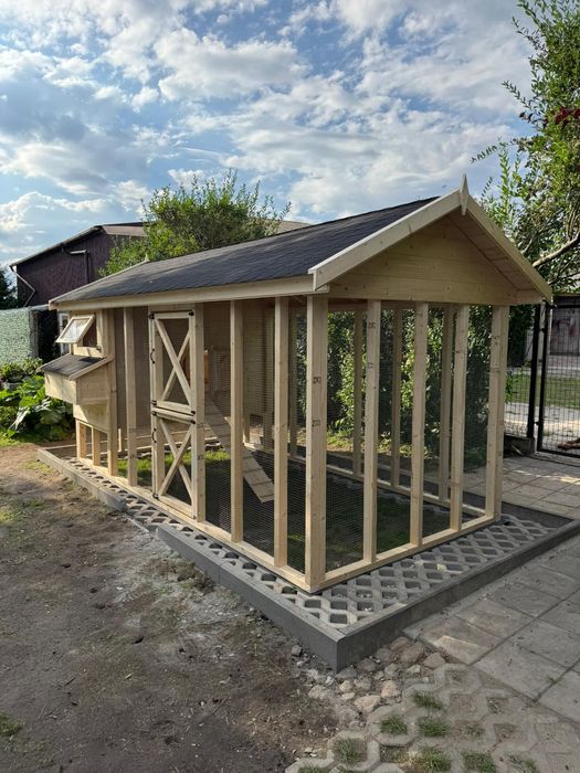 Kurnik z woliera 400x200