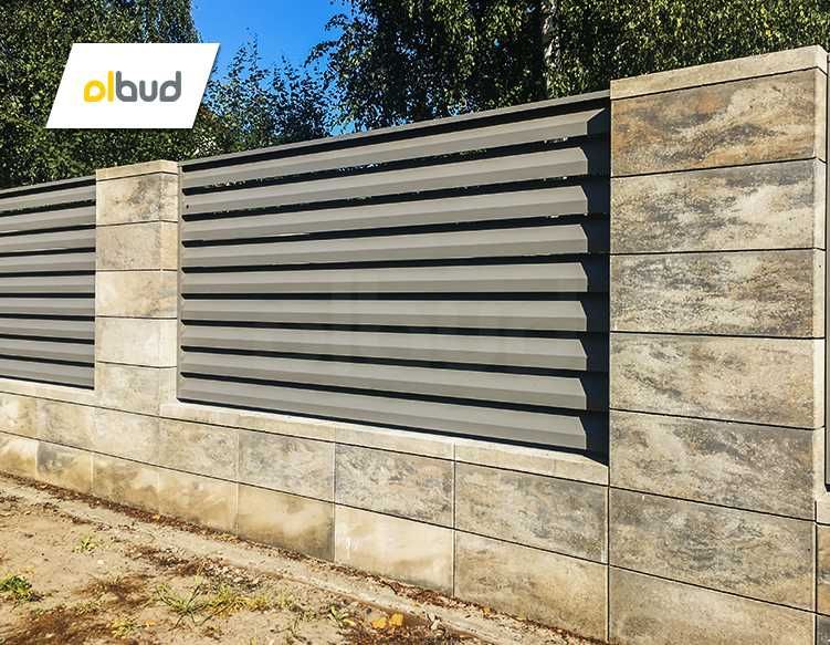 Bloczki ogrodzeniowe gładkie ROMA HORIZON ONYX- Prabuty kurier