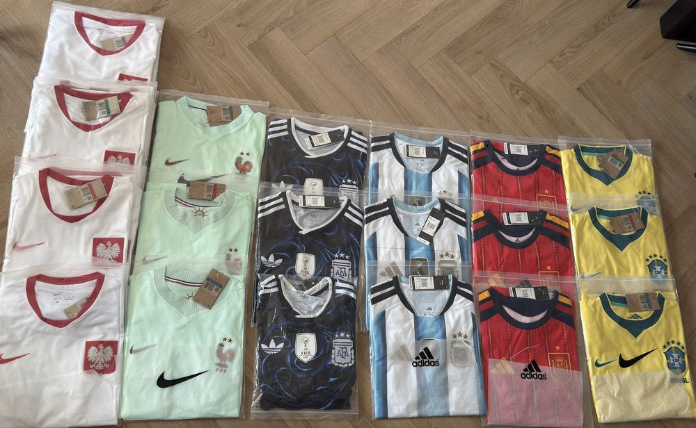 Koszulki pilkarskie meskie Polska Brazylia Francja Argentyna Hiszpania