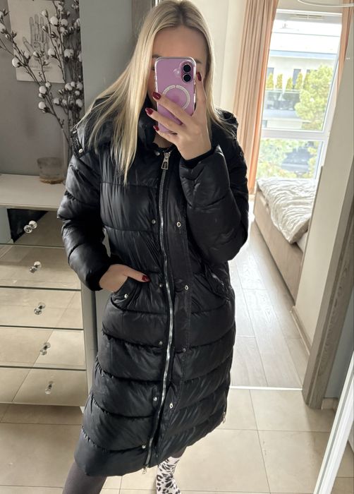 Płaszcz kurtka klasyczna zimowa czarna