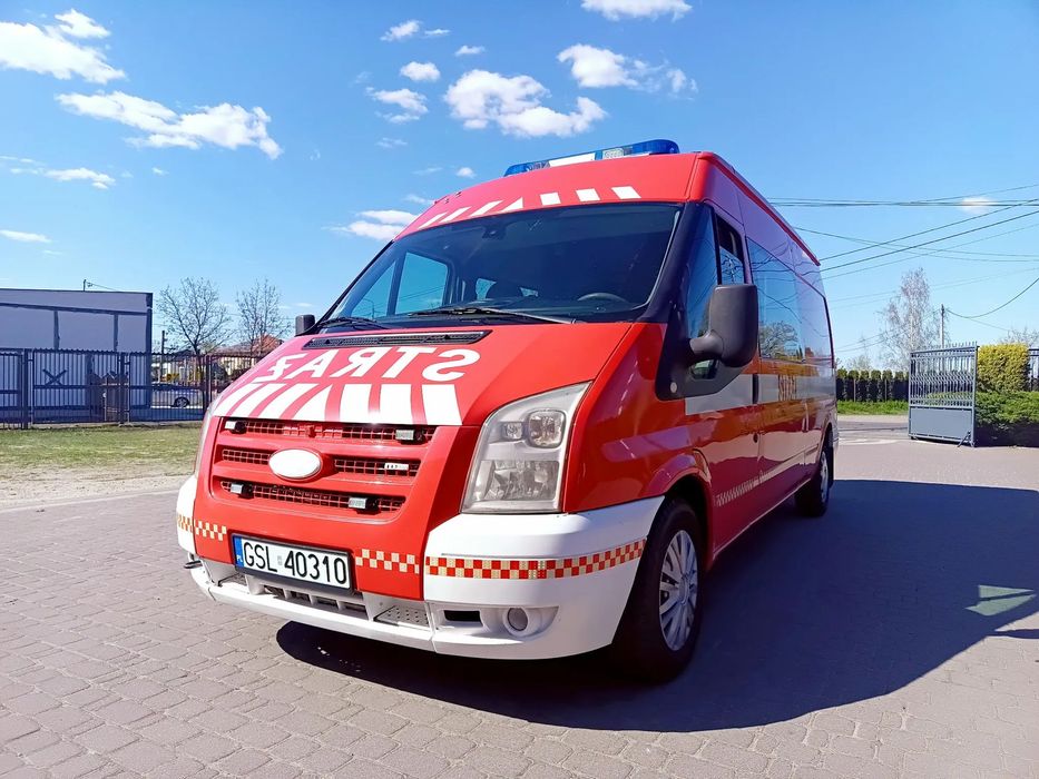 Ford Transit  Ford Transit, straż, strażacki, OSP, specjalny pożarniczy, 6 osobowy