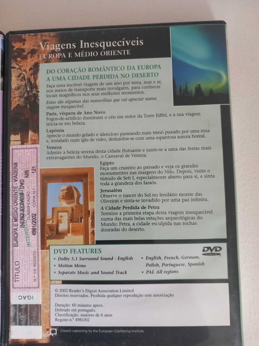 DVD'S Viagens inesquecíveis