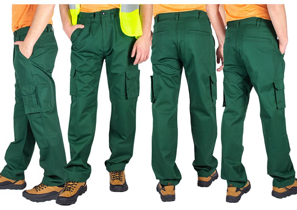 Spodnie Robocze Bhp Ochronne Z Kieszeniami W34 L34.