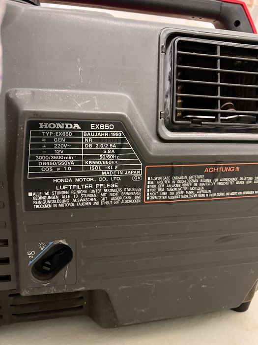 Генератор honda ex650