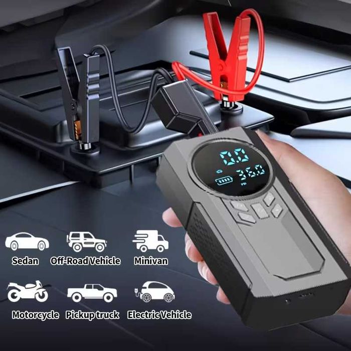 Nowy Booster, powerbank rozruchowy z kompresorem nowość