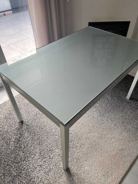 Mesa de Vidro Extensível 185 x 80 x 75