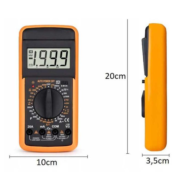 Profesjonalny cyfrowy miernik prądu multimetr tester napięcia LCD