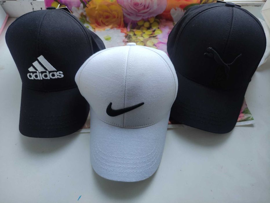 Бейсболка Nike, Adidas, Puma, La, Los Angeles Кепка Черная, Белая, Гол