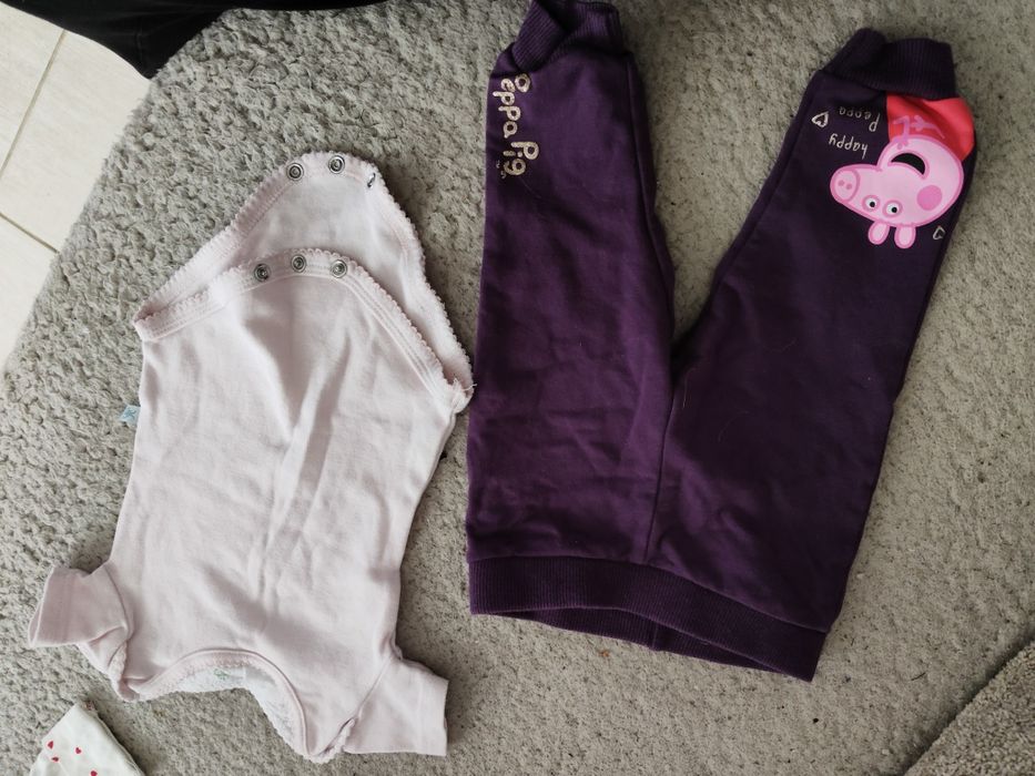 Spodnie dresowe Peppa i body 56-68