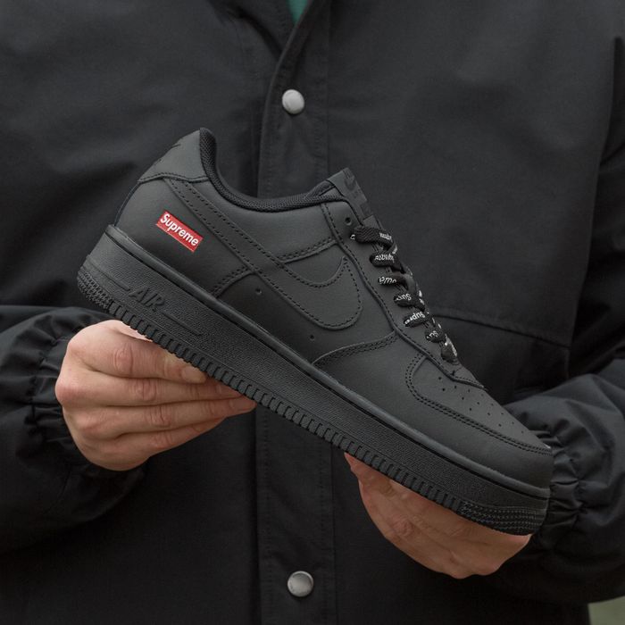 ФАВОРИТ! Nike Air Force 1 x Supreme Black 36 - 45 аір форси супрім