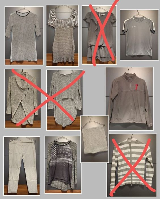 zestaw szarych ubrań M