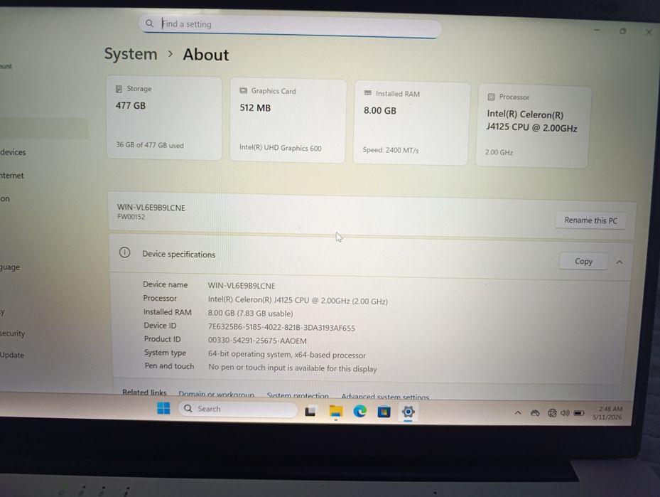 Auusda A146G Laptop 14,1-inch