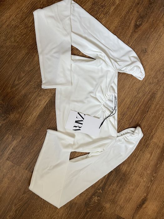 Вкорочений реглан топ zara розмір s