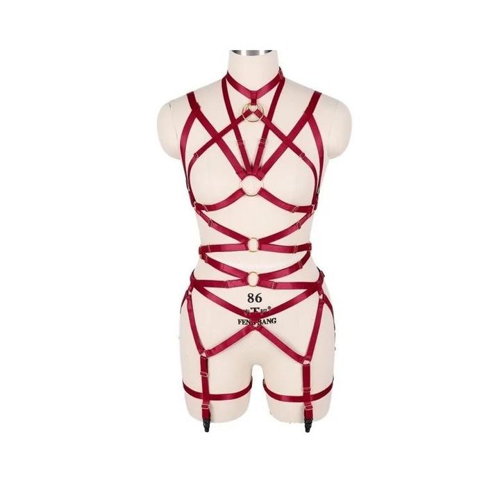 Damska Uprząż Podwiązka Bielizna Kostium Zestaw