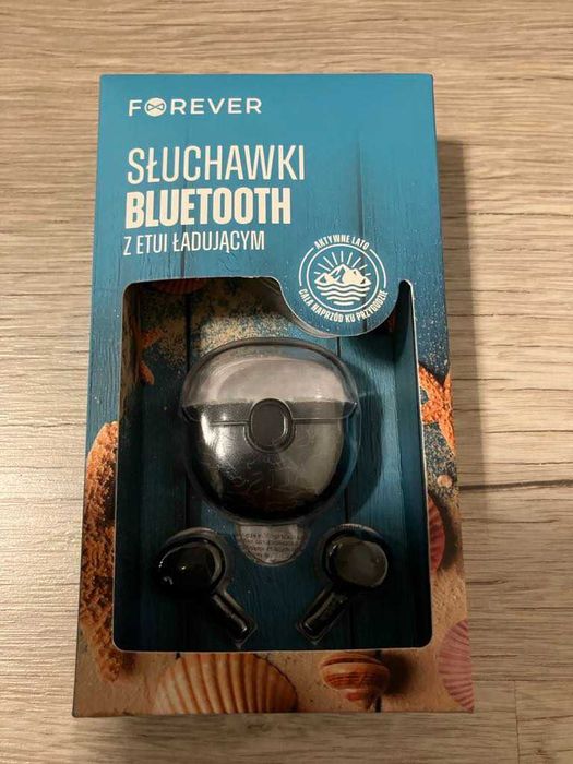 Forever słuchawki bluetooth z etui ładującym nowe