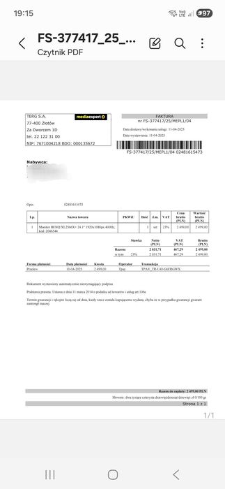 ZOWIE XL2566X+ 400Hz DyAc 2