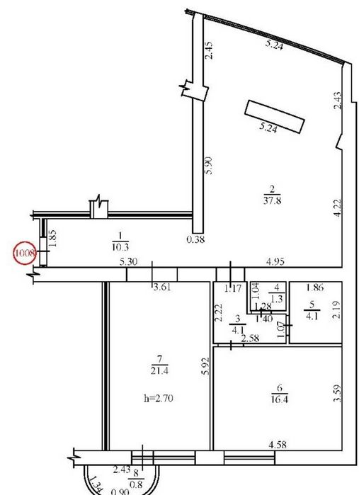 Продаж 3-ної квартири, Вокзальна (ЖК Набережний).