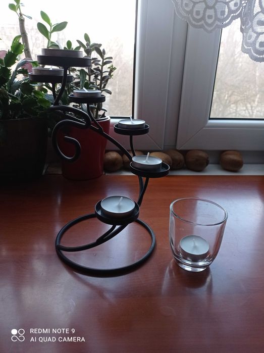 OKAZJA Świecznik LOFT elegancki klimatyczny przepiękny glamour +gratis