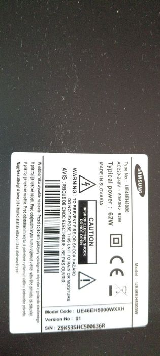 Samsung 46 cali LED UE46EH5000 fullhd