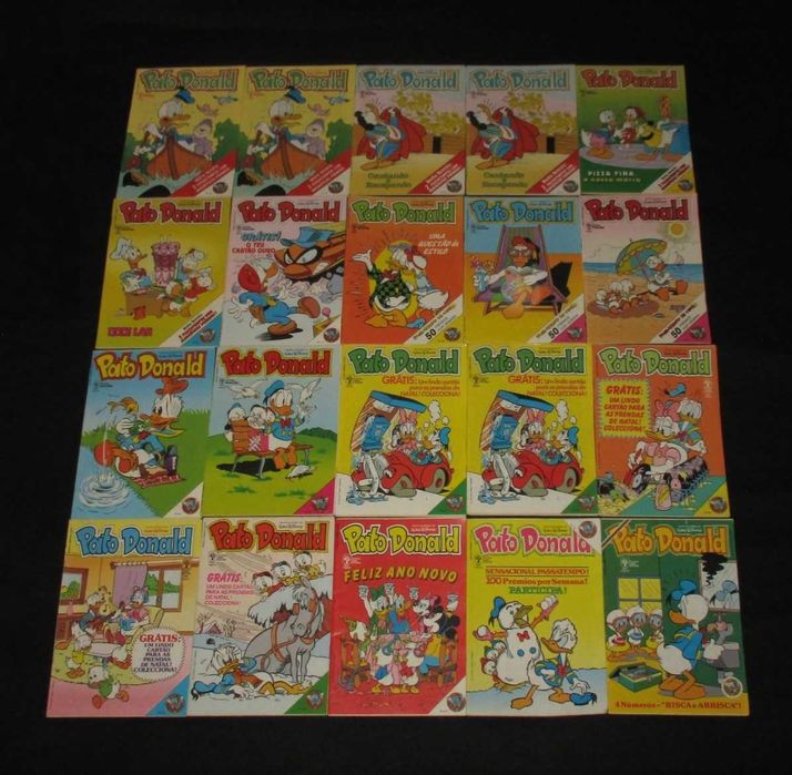 Livros Revistas BD Pato Donald 1984 a 1990 Disney
