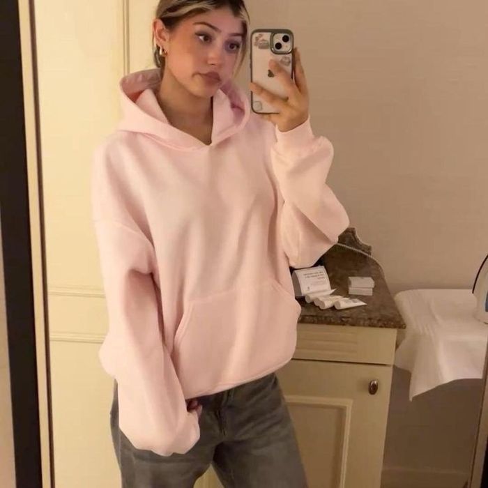 базовое розовое худи house новое