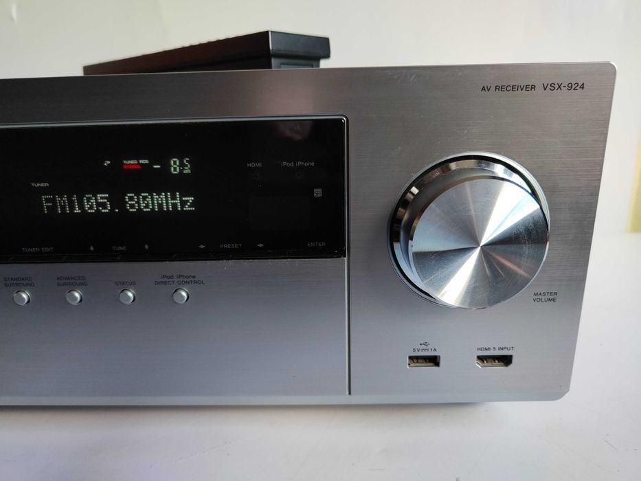 Pioneer VSX-924 amplituner kina domowego srebrny z pilotem