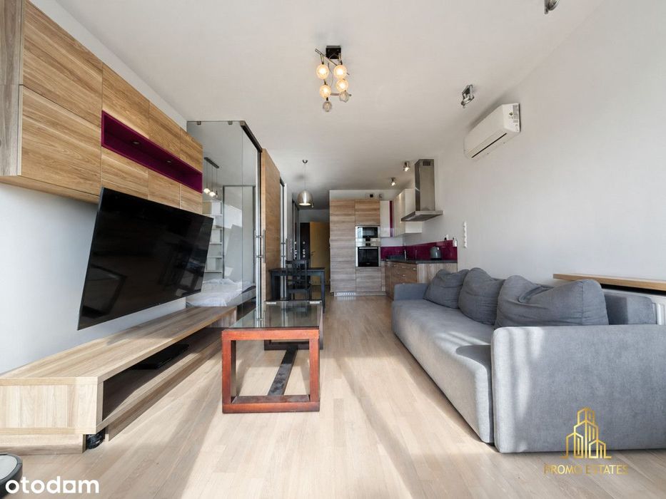 2 pokoje | Wiślane Tarasy | balkon | klima