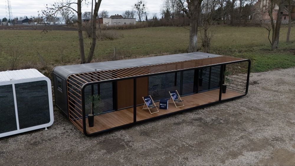 Nowoczesny domek 25m2 całoroczny, letniskowy, mobilny, kontenerowy.