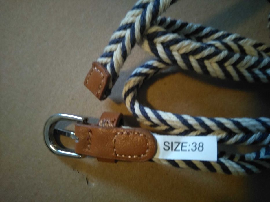 Pasek damski pleciony rozmiar 38