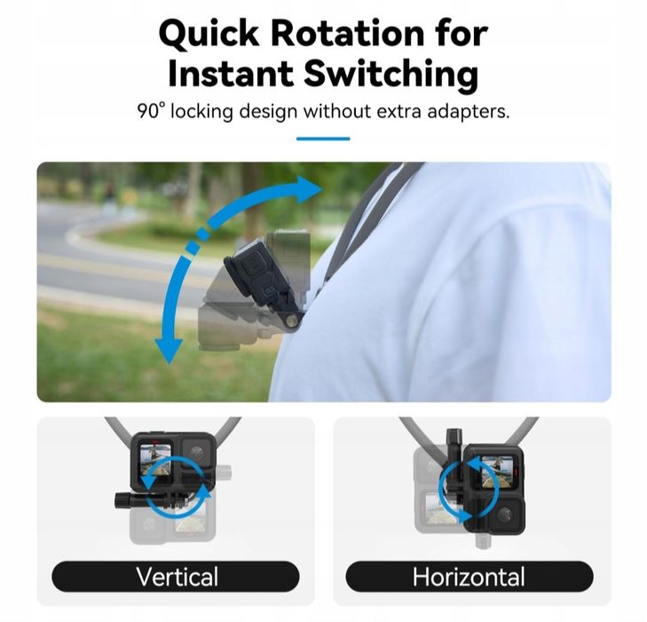 TELESIN SE 2.0 Uchwyt na szyję do kamer z wbudowaną rotacją