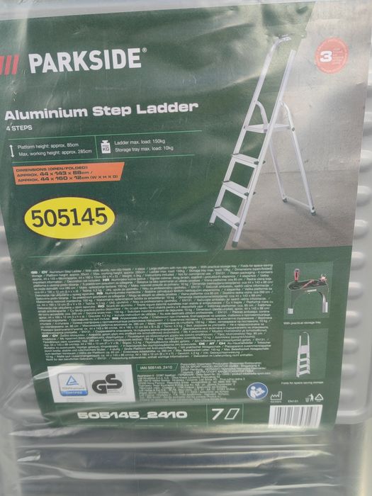 Драбина /стремянка алюмінієва Parkside на 4 сходини Нові