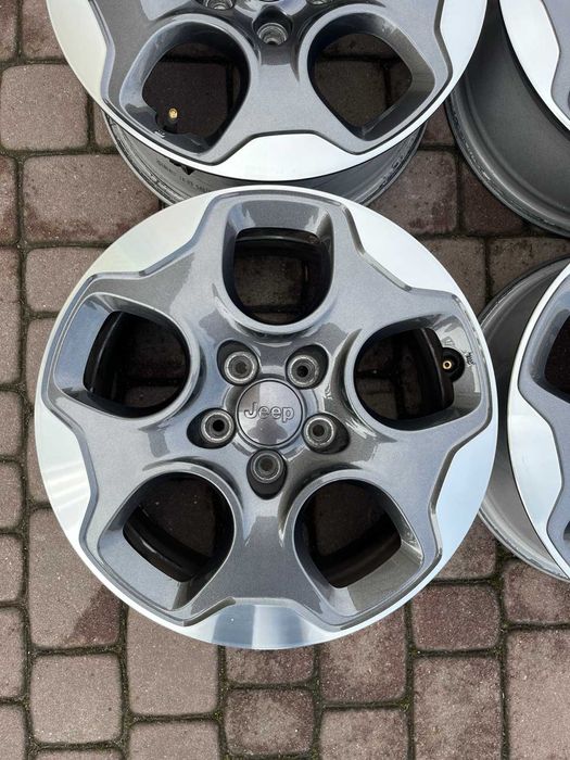 Oryginalne alufelgi Jeep 5x110 16 cali CZUJNIKI RENEGADE Bicolor