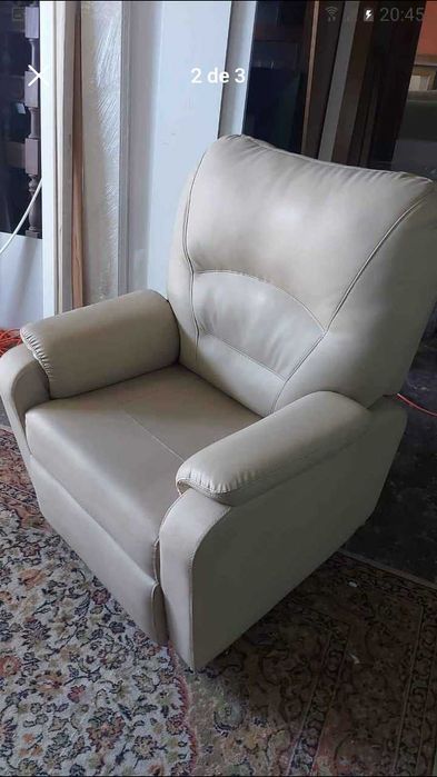 Cadeirão Geriátrico Elétrico poltrona reclinável Bege