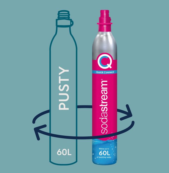 Sodastream wymiana butli  rożowa/niebieska