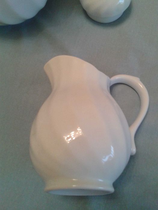 3 PEÇAS serviço de chá, porcelana branca Quinta Nova +1 lembrança