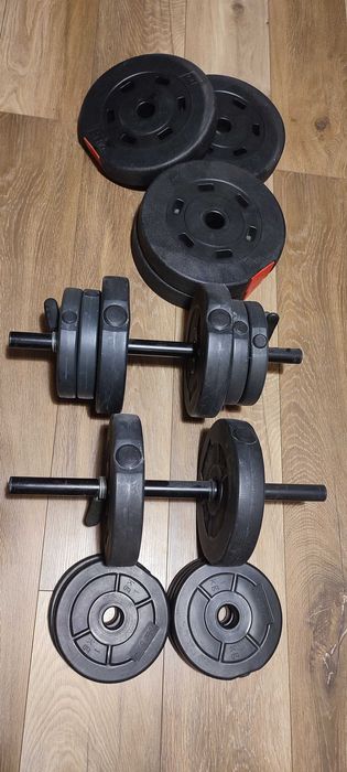 Obciążenia bitumiczne 38kg + gryfy