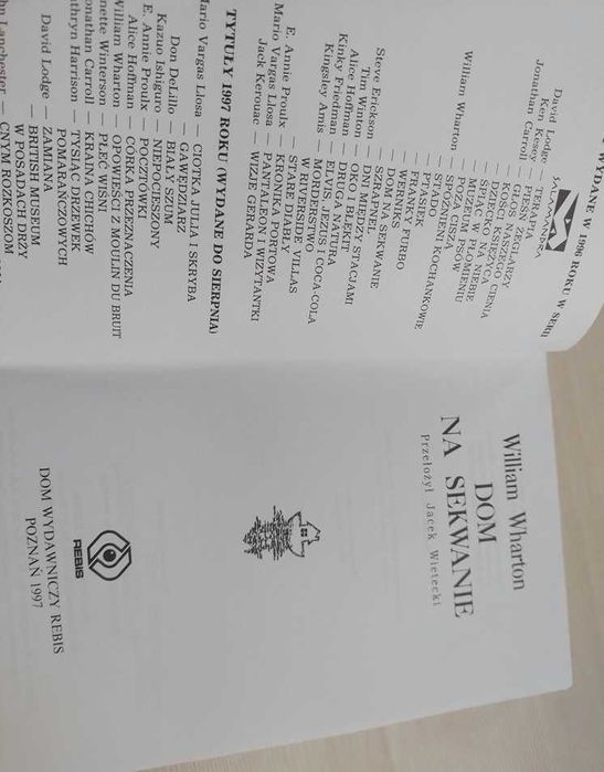 Dom na Sekwanie William Wharton Autor Ptaśka, seria Salamandra