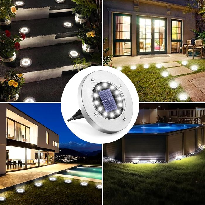 JIMACRO Solarne lampy ogrodowe LED 4 szt. IP65