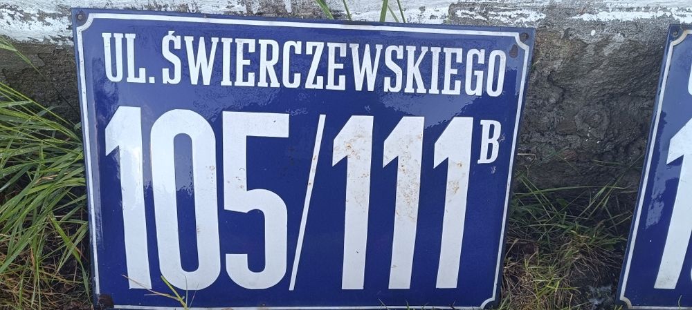 Tablica PRL nazwy ulicy Świerczewskiego